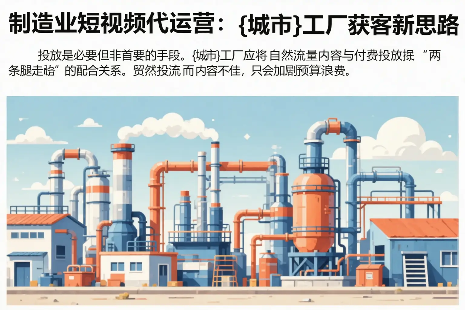 制造业短视频代运营:桥东工厂获客新思路